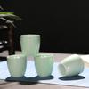 Ręcznie robiony zestaw do sake w kolorze celadon, styl japoński, ceramiczny, 1 karafka, 8 filiżanek, na formalne okazje, kolekcjonerski