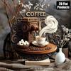 Vintage Coffee Metal Tin Sign Wall Art Round Home Decor Gift