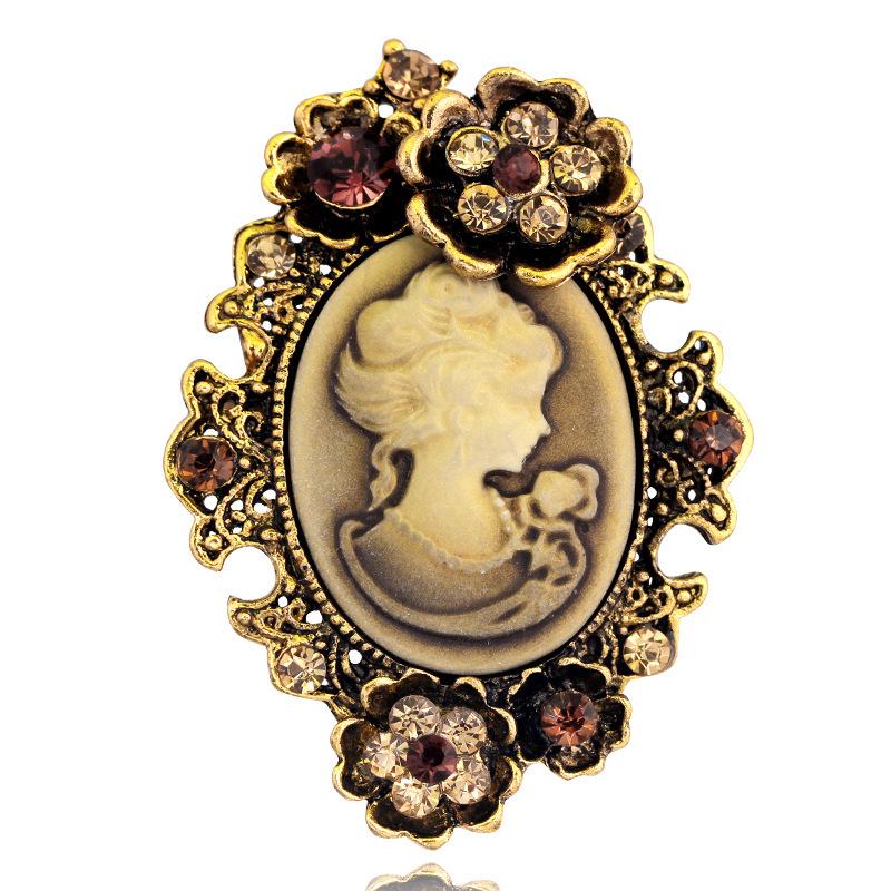Vintage Crystal Rhinestone Beauty Brooch - European & American Style Jewelry Accessory