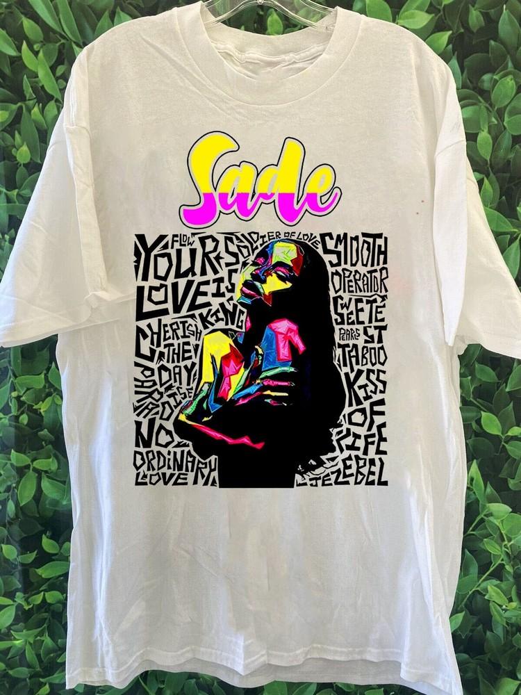 

New Sade Adu Art White Shirt Unisex COncert S to 5XL TR327 Unisex T-Shirt L