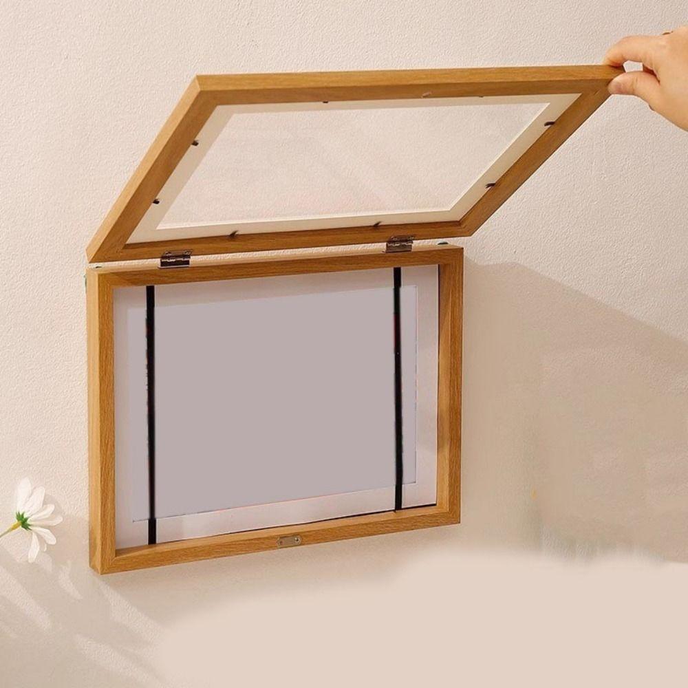 Front Opening Magnetic Flip Photo Frame Elastic Straps A4 Photo Frame Wall Decoration
