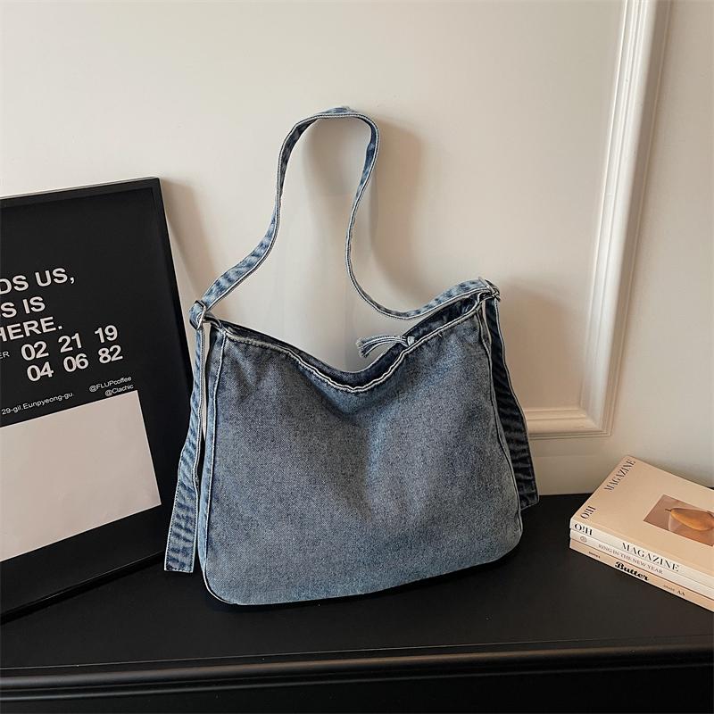 Borsa Tote in Denim da Donna Borsa Grande Capacità Borsa a Spalla Borsa a Tracolla