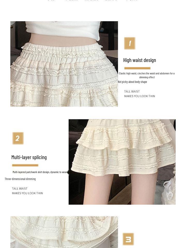 Elastic Waist Puff Cake Midi Skirt, Slimming Ballet Dress for Girls