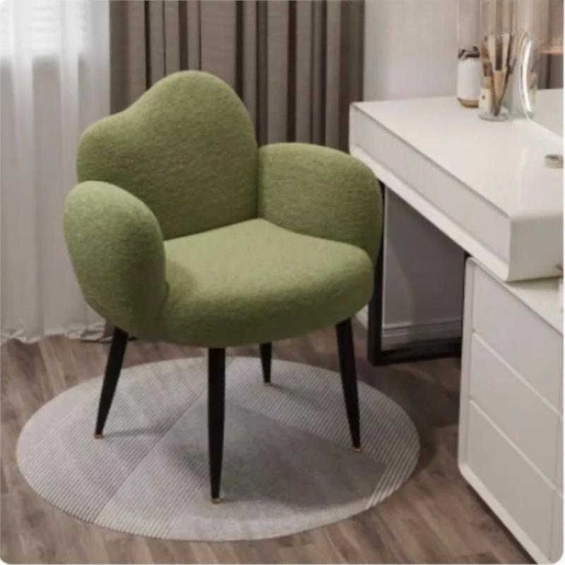 Realife Makeup Chair Creamy Fengyun Duo Makeup Stool Soft and Snug Backrest Bedroom Living Room Versatile and Space Saving