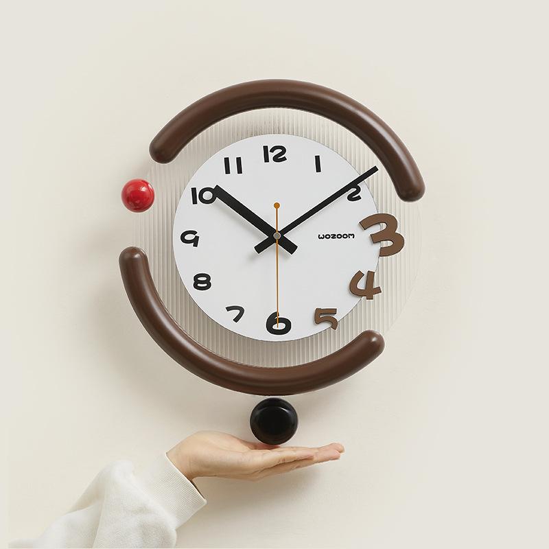Creative Wall Clock Entrance Hall Wall Watch Living Room Round Silence Swing Clocks Modern Bedroom Decorative Accessories
