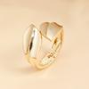 Chunky Punk Exaggerated Gold Plated Color Wide Leaf Large Opening Bracelet for Women Girls Daily Party Metal Jewelry
