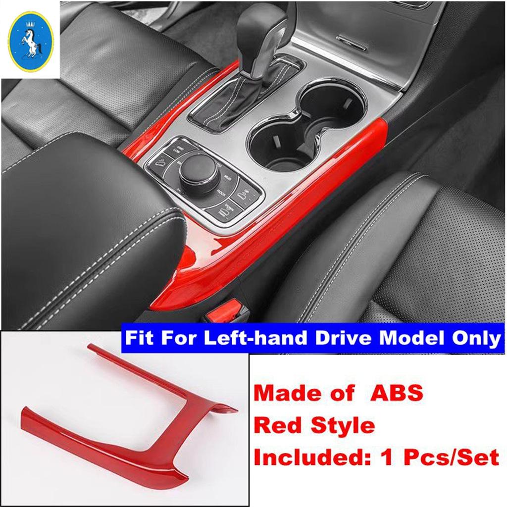 For Jeep Grand Cherokee 2014 - Car Central Control Gear Shift Panel Water Cup Frame Sticker Cover Trim Accessories Interior