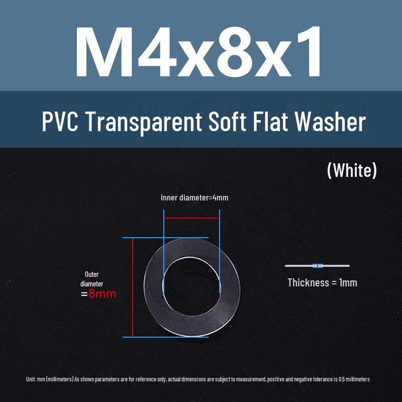 Yigu Transparent PVC Washer: Insulating Soft Rubber Gasket for Screws