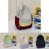 Nylon Casual Backpack With Geometric Pattern For School And Travel Use