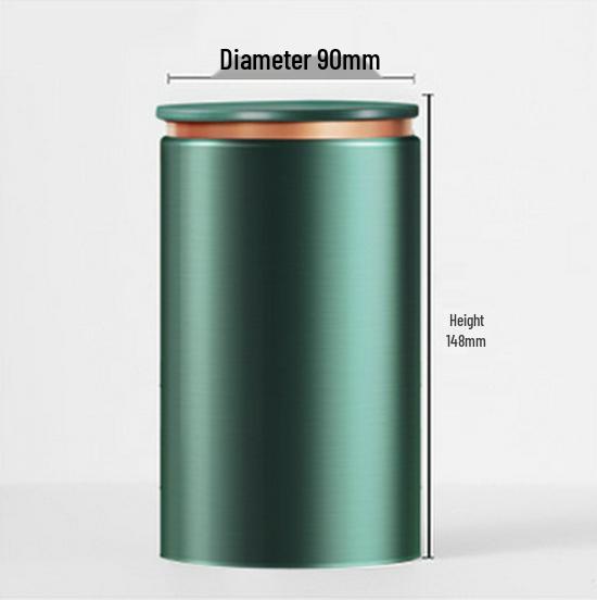Round Tinplate Tea Can for Longjing & Xinyang Maojian Tea, Three Liang Capacity