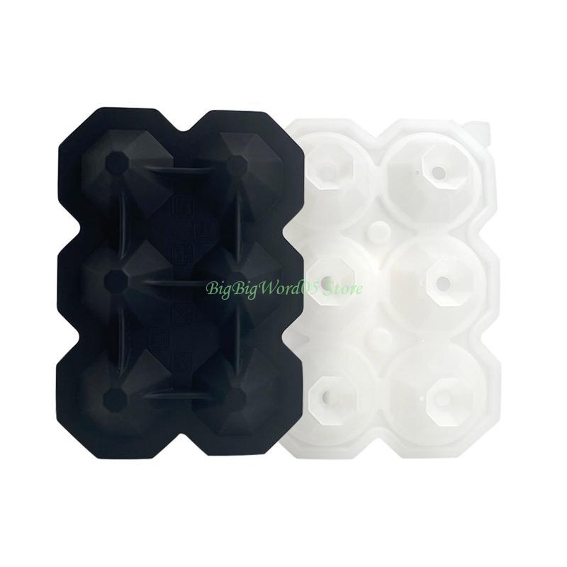 24TE 3D Ice Cubes Maker Mold Silicone DIY Makes Delicate Diamond Ball Shaped Ice Cubes Ice Trays Maker Great Gift