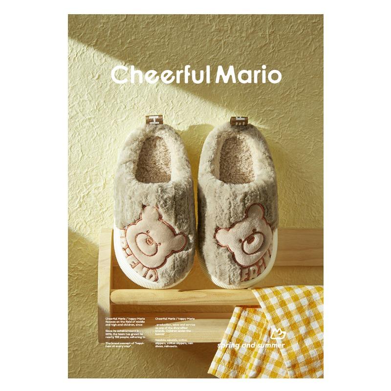 כפכפי כותנה לילדים נעלי הורה-ילד בנות מקורה חמות ללא החלקה חמוד ילדים גדולים ילדים נעלי בית לגברים