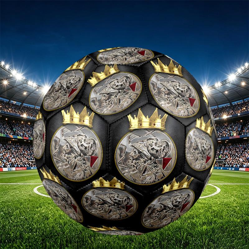 Fotbalový míč Ajax Print Velikost 5, PU Odolný proti opotřebení pro zápasový trénink a každodenní praxi, Dárek k narozeninám pro fotbalové fanoušky