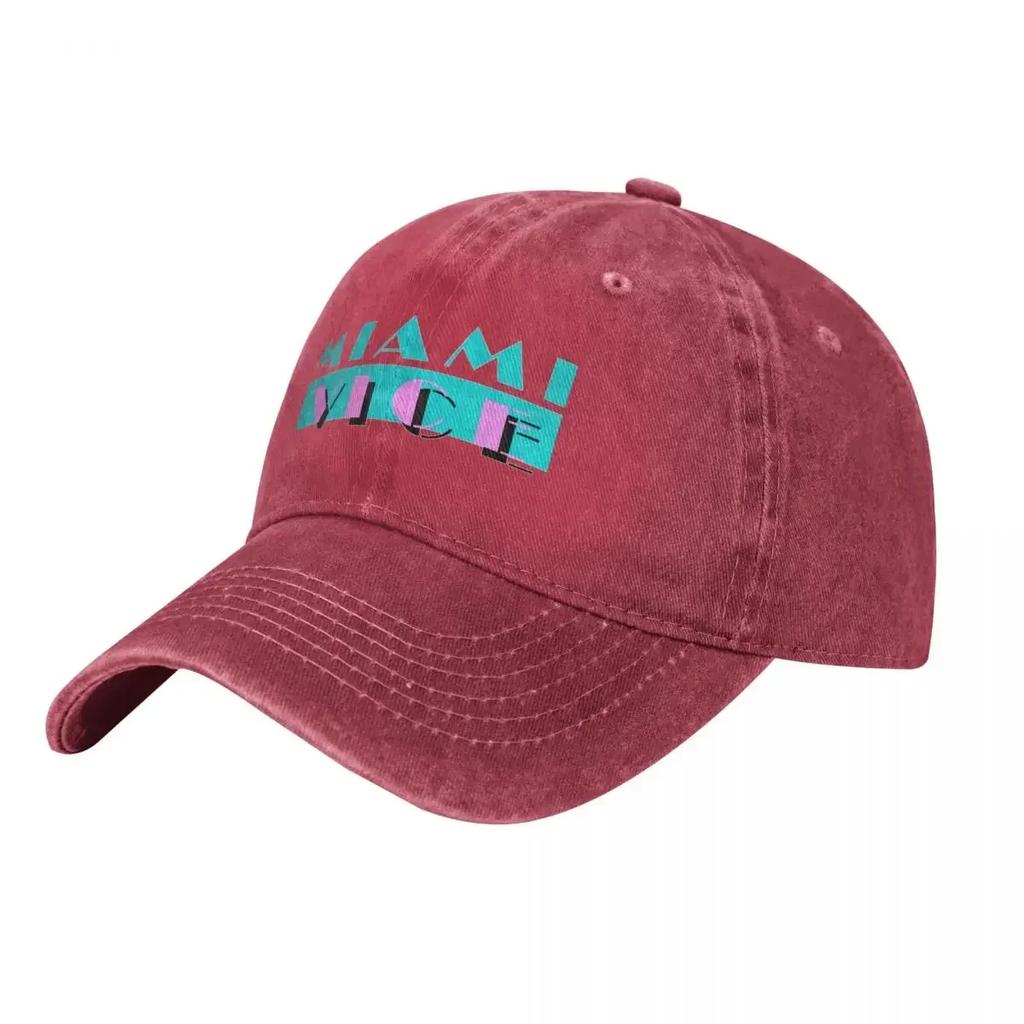 Miami Vice - Tv Shows - Side Baseball Cap Wild Ball Hat Golf Hat Sunscreen Bobble Hat Ladies Men's