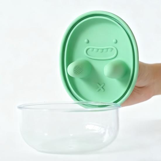 Yousheng Leak-Proof Snack Box with Silicone Cover Portable Finger Guard Design No-Mess Lunch Container Cookie Storage Tool