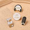 Metal Rock Personality Baking Paint Pin Backpack Decoration Music Enthusiast Badge Cartoon Brooch