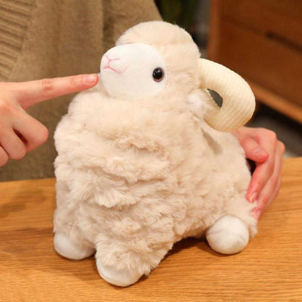 Cartoon Lamb Plush Toy Fluffy Animal Fluffty Doll Sleeping Pillow Sheep Plush Doll  Home Decor