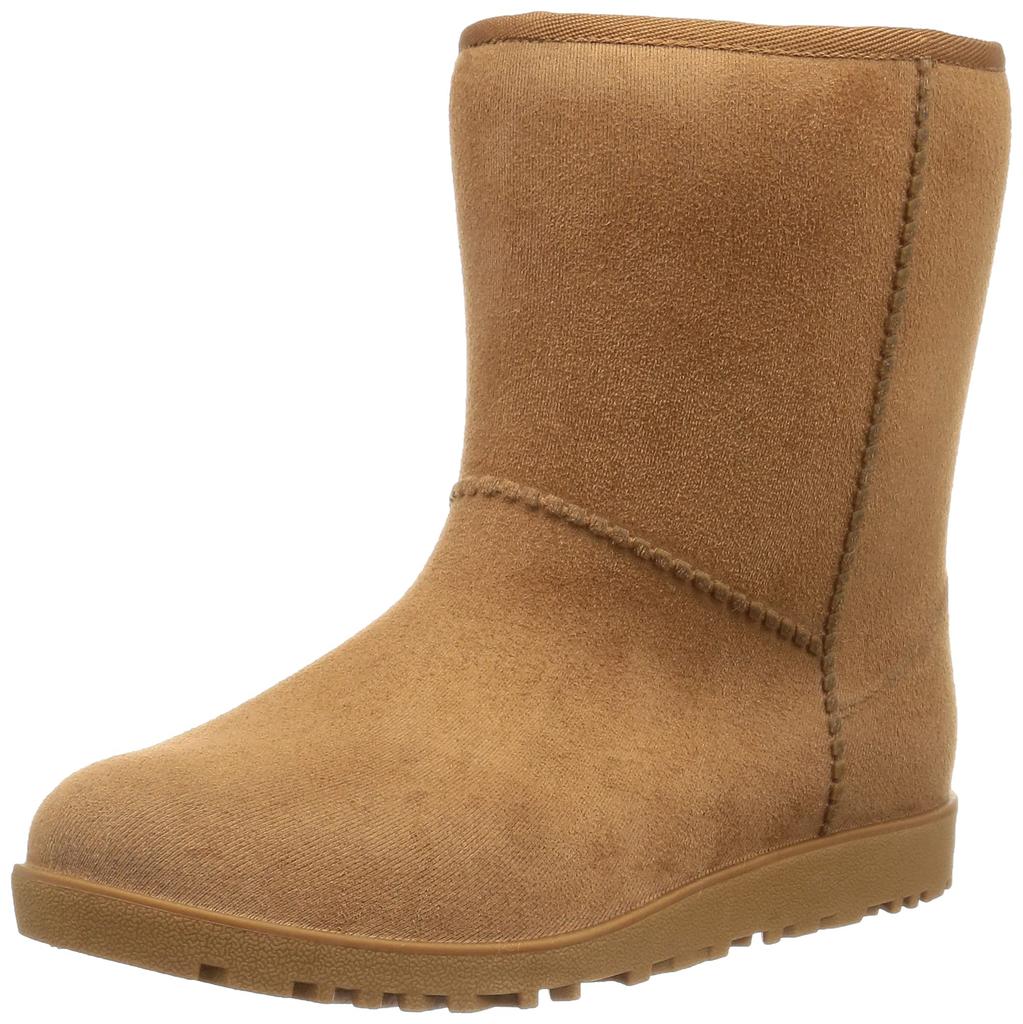 Okamoto Waterproof Mouton Rain Boots In Camel