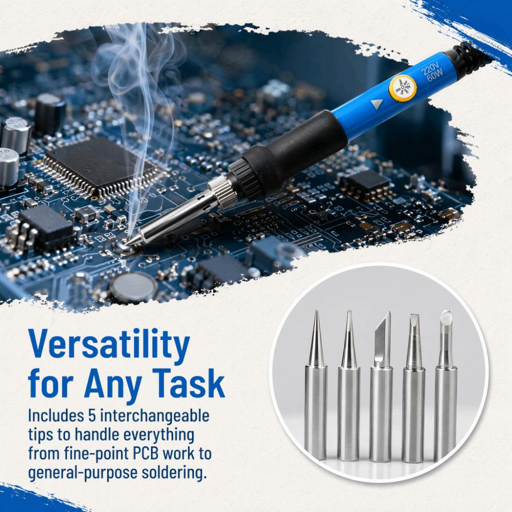 8/10/15Pcs Adjustable Temperature Soldering Iron Kit Anti-slip Soldering Iron Pen  DIY