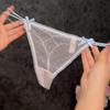Thin Belt Underwear for Women Low Waist Mesh Seamless Panties Sweet Transparent Thong  Girl