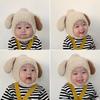 Simpatico Cappello da Bambino Autunno Inverno Orecchie da Coniglio Morbido Peluche Caldo Cappello Berretti per Bambini Tinta Unita Cappello con Paraorecchie Cuffia