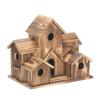 Wood Bird Houses Feeder 6 Holes Wooden Birdhouse Hanging Sleeping Nest for Indoor Outdoor Birds Garden Decoration