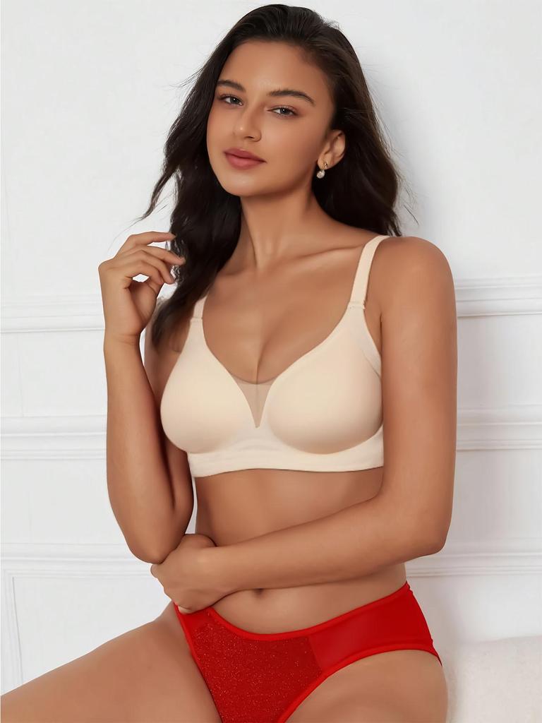 Plus Size Women Wireless Seamless Bralette Push Up Bra No Underwire Comfortable Back Support