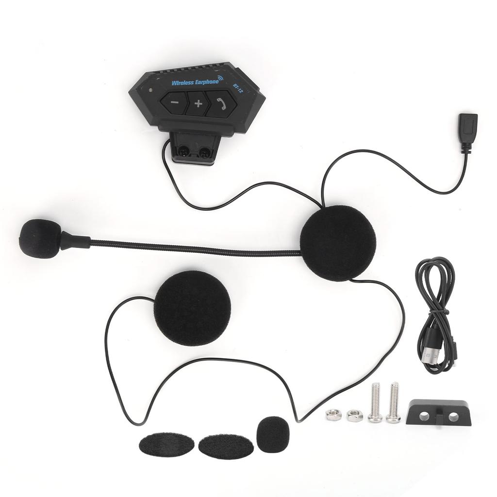 Wireless Bluetooth Helmet Headset HandsFree Call Hifi Sound AntiInterference for Motorcycle Riding