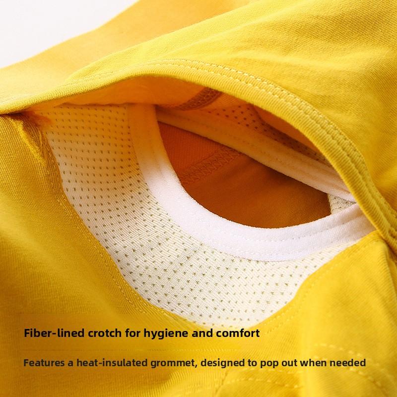 Boxers pour hommes Printemps et Été Couleur Unie U Convexe Séparé Espace Silo Coton Respirant