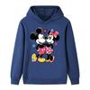 Mickey & Minnie Rainbow Gradient Hoodie for Kids - Cartoon Print, Unisex Spring/Autumn Style