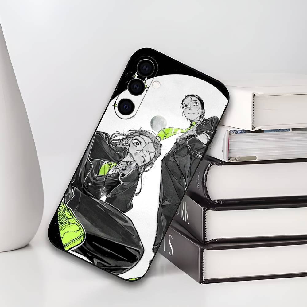 A-Aya Osawa Mitsuki Koga MitsuAya Soft Black Phone Case for Samsung Galaxy A73/A72/A71/A70/A53/A52/A51