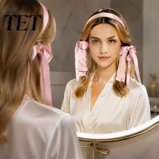 Soft Curling Band No Heat Hair with Comb, Adjustable Drawstring Curler Styling Tool Headband, Women Overnight for Long Thick Silk