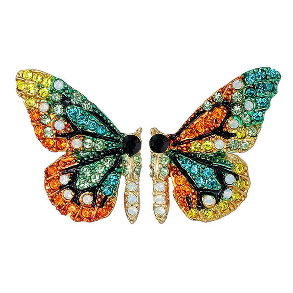 Серьги Бабочки Стразы Мода Джокер Личность