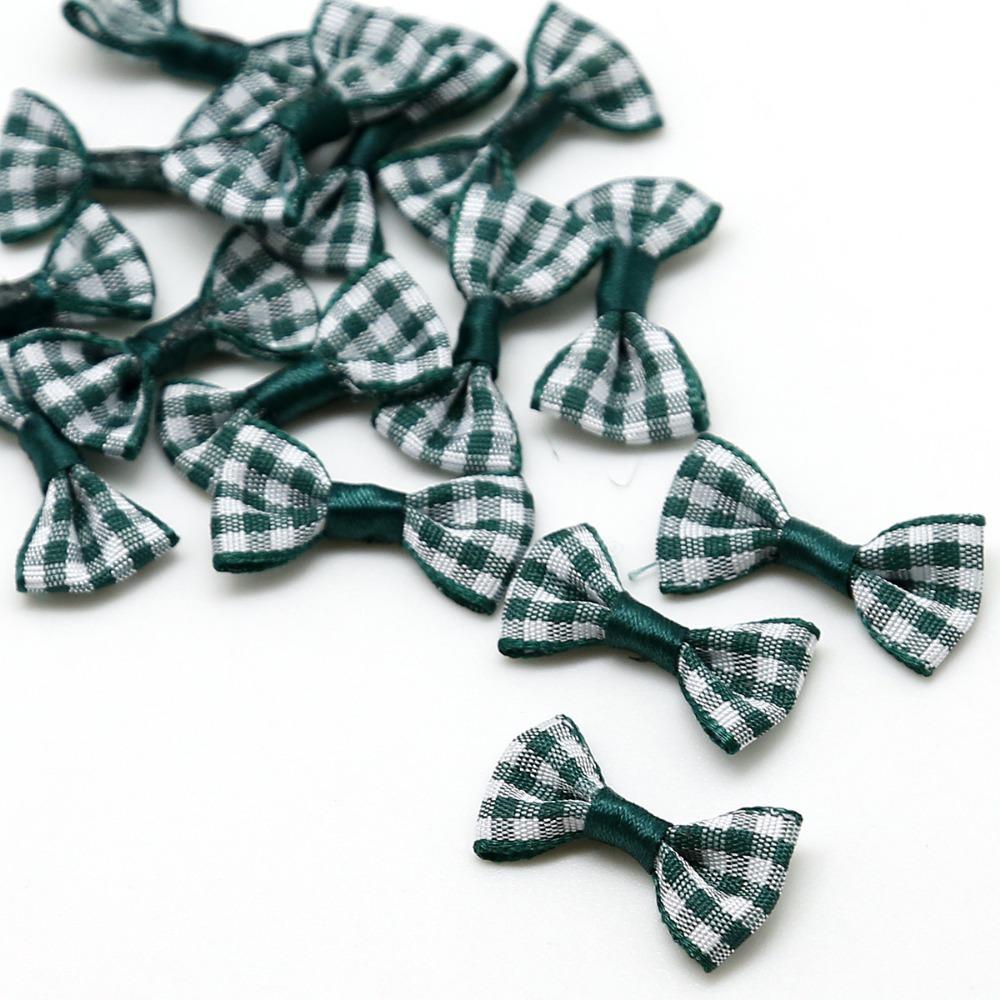 20/25Pcs DIY Christmas Tree Ornaments Crafts Xmas Hanging Decorations Christmas Bow Knot  Gift Decor