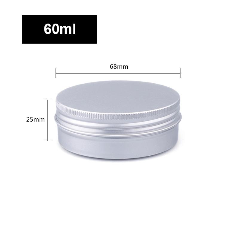 5 Ml 10 Ml 15 Ml 30 Ml 50 Ml 80 Ml Round Aluminum Box Tin Can Screw Lid Storage Scented Candle Lip Balm Oil Empty Jar 10 Pcs