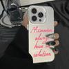 English Letter Lips Label Phone Case For iPhone 16 15 Pro Max 14 13 12 11 Pro XR XS 7 8 16 Plus SE2 Shockproof Cover