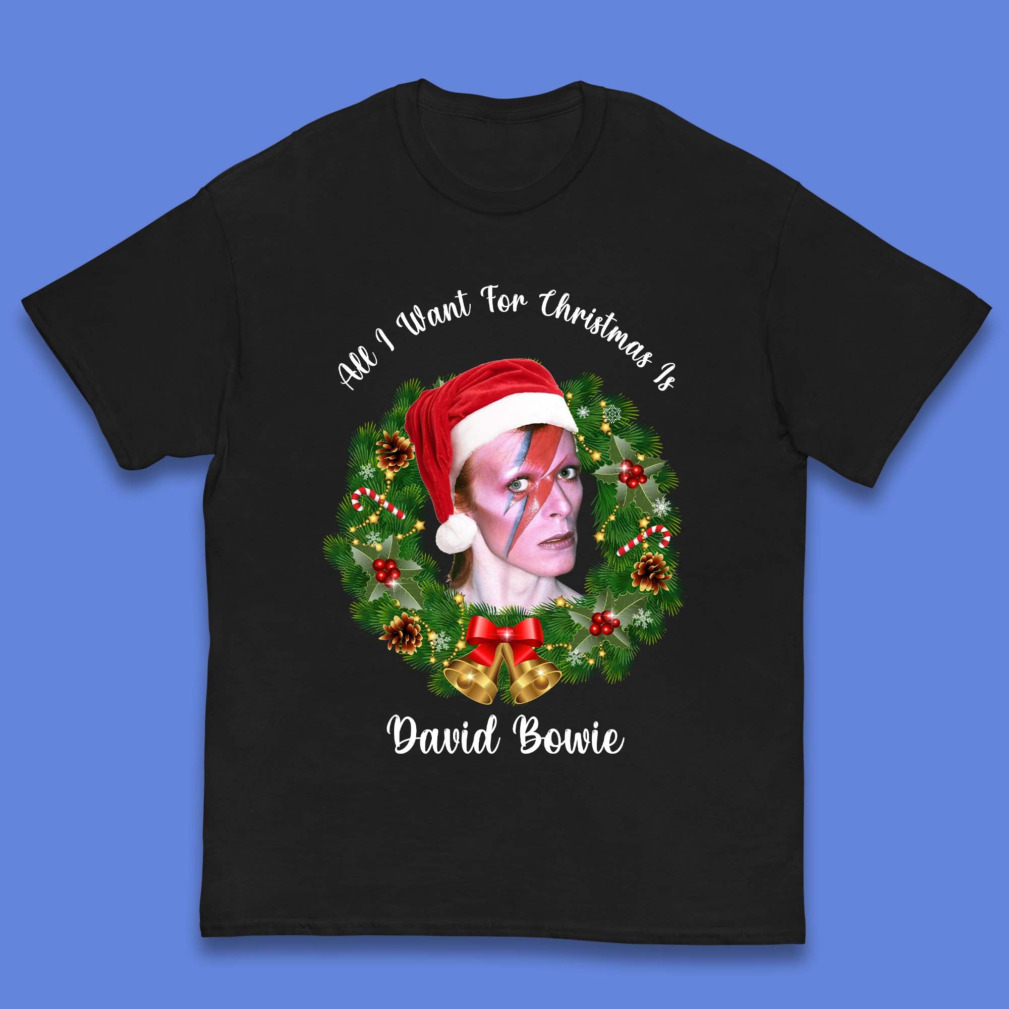 David Bowie Christmas Kids T-Shirt 100