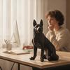 Realistic Dog Statue Versatile Animal Figurine Unique for Mantel, Reading Corner