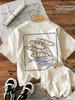Double Sided Printing Island Summer Minimalist Style Bread Fish Print T-Shirt Casual Round Neck Women's Top Summer Casual T-Shir
