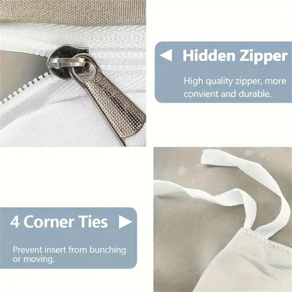 Comforter 3-Piece Merry Christmas Plaid Reindeer - Soft Comfortable And Cozy Bedding For Bedroom And Guest Room