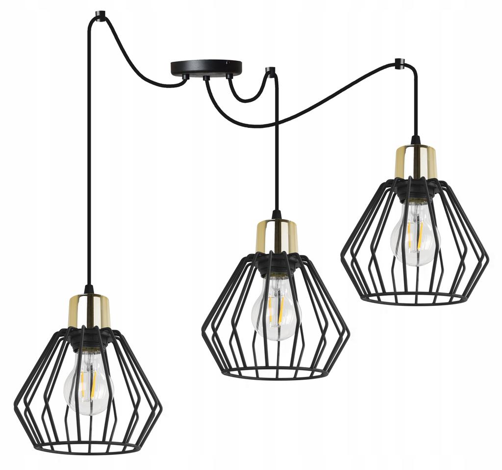 Hängelampe, Deckenleuchter, Drahtschirm, LED