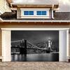 2D Monochrome NYC Backdrop, Brooklyn Bridge Photography Background