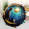 1 Stück Buntglas-Katzen-Design Automatischer Faltregenschirm - Tragbares 3-fach faltbares Design mit Eisenrahmen, für den Außenbereich für Fans, Reisende, täglichen Gebrauch, festliches Geschenk