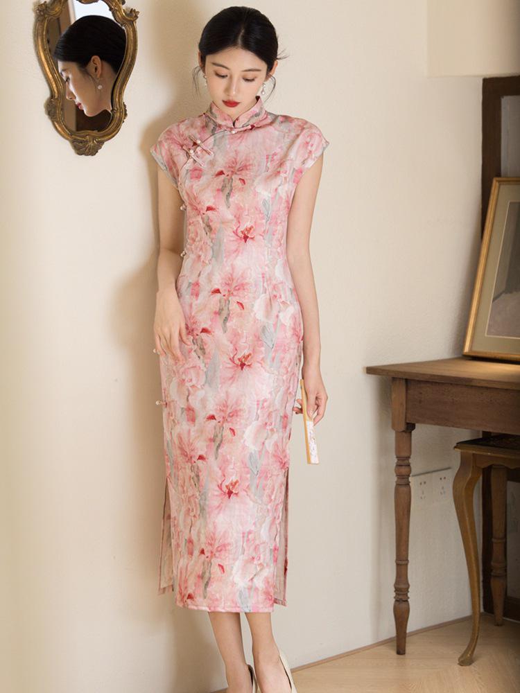 Jinxiu Yifen Se Sleeveless Qipao: Summer 2025 Plus-Size Slimming Dress for Women