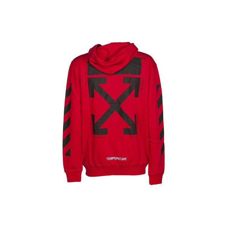 Off-White Mona Lisa Hooded Sweatshirt Red Men Tops OMBB029S180030122010