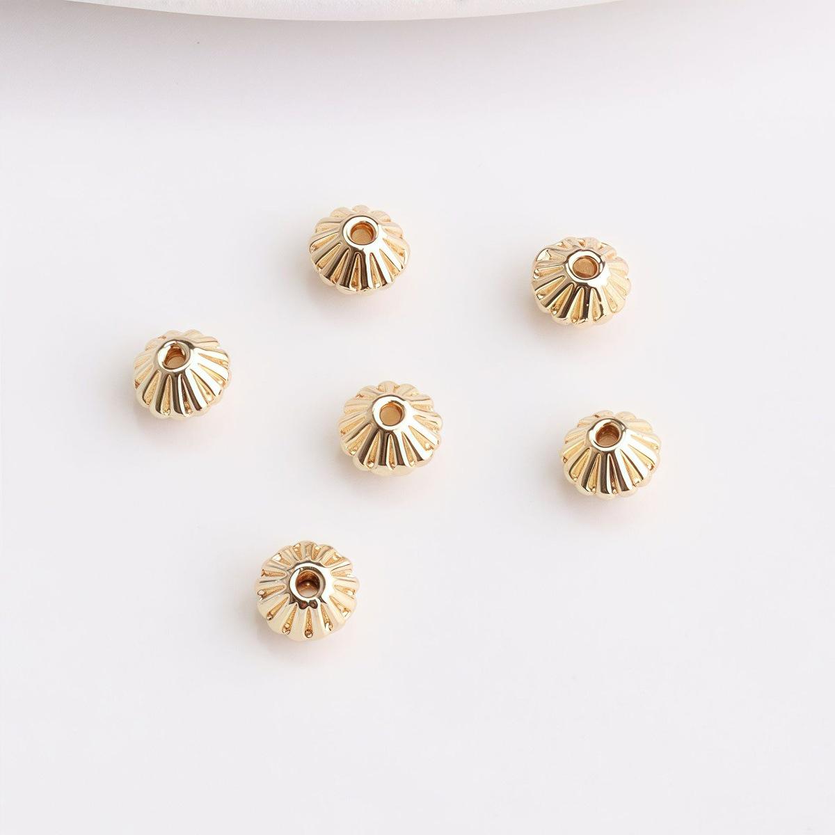 14K Gold-filled Color-Preserving Rhombus Spacer Bead for DIY Jewelry Bracelet/Necklace Making