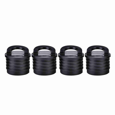 4 Pcs Boat Canoe Kayak Boat Scupper Stopper Bungs Drain Holes Plugs Accessories Black