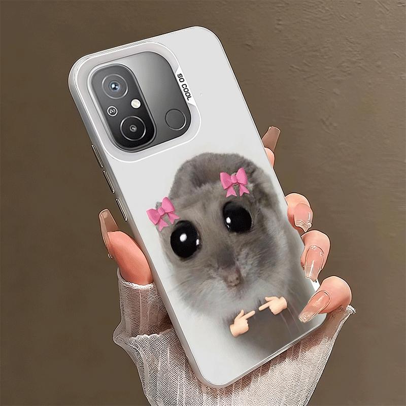 Funny Sad Hamster Meme Shockproof Phone Case for Xiaomi Poco X7 X6 X5 X3 Pro F7 Ultra M8 Redmi 15C 15 14C 13C 12C 10C 13 12 10