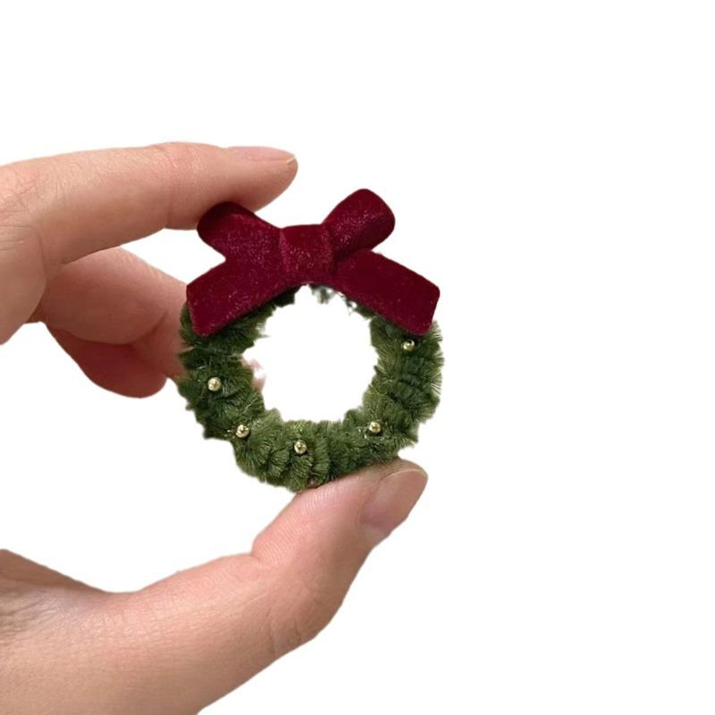 Christmas Limited Edition Atmosphere Bow Brooch Small Fragrance Type Autumn and Winter Item Girl Clothing Accessories Brooch