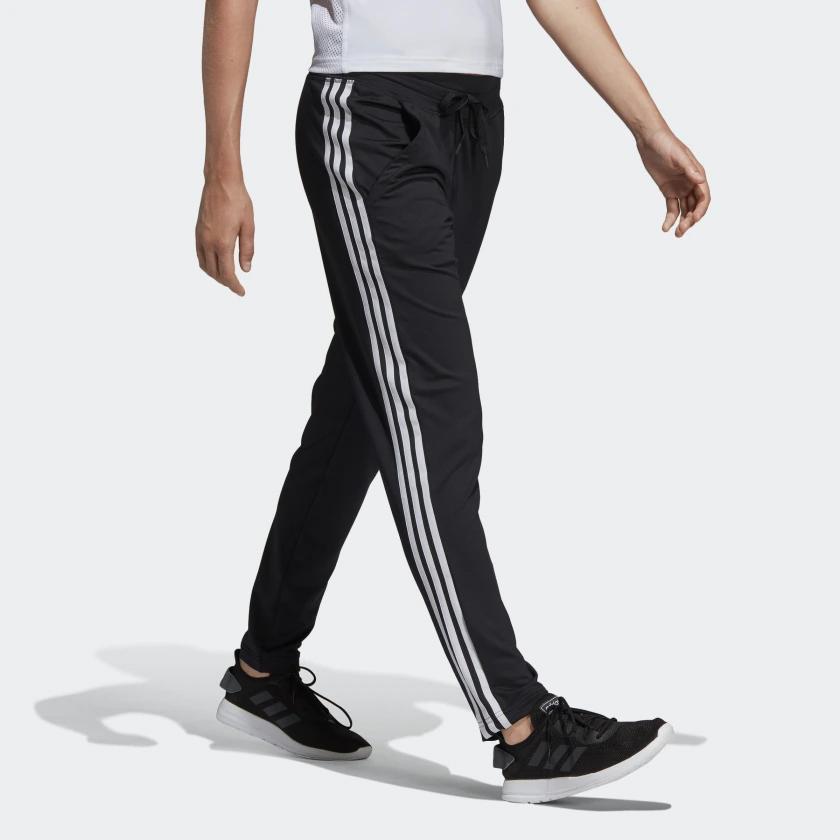 Adidas Retro Sports Running Training Knit Slim Fit Pants Women Pants Black White DS8732
